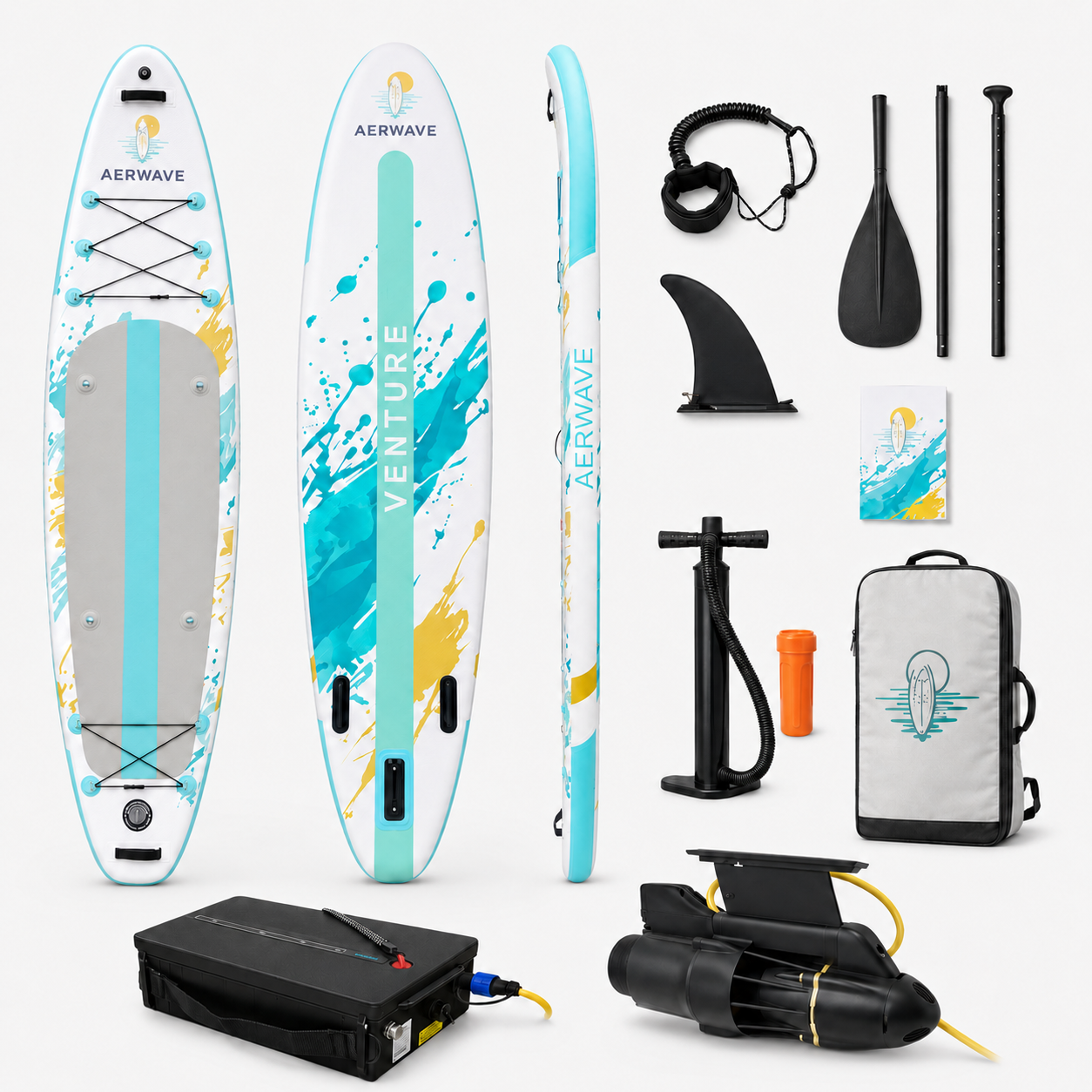 AerWave board resting at the edge of a calm cove